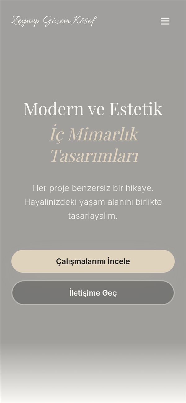 Zeynep Gizem kişisel marka web sitesi — Antalya web tasarım